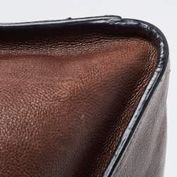 Pre Owned Prada Brown Leather Twin Pocket Tote