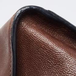 Pre Owned Prada Brown Leather Twin Pocket Tote