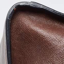 Pre Owned Prada Brown Leather Twin Pocket Tote