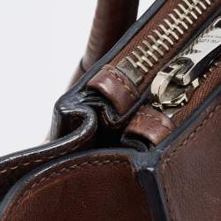 Pre Owned Prada Brown Leather Twin Pocket Tote