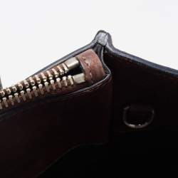 Pre Owned Prada Brown Leather Twin Pocket Tote