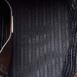 Pre Owned Prada Brown Leather Twin Pocket Tote