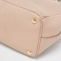 Pre Owned Prada Beige Saffiano Leather Medium Galleria Double Zip Tote