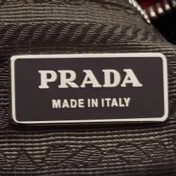 Pre Owned Prada Red Nylon and Leather Shoulder Bag