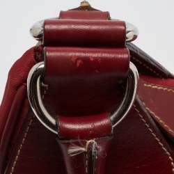Pre Owned Prada Red Nylon and Leather Shoulder Bag
