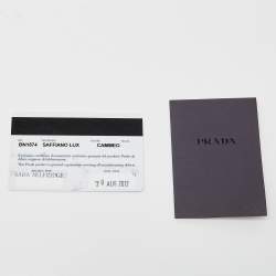 Pre Owned Prada Cammeo Saffiano Lux Leather Zip Galleria Tote