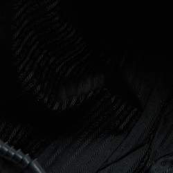 Pre Owned Prada Black Woven Leather Shopper Tote