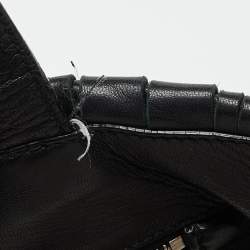 Pre Owned Prada Black Woven Leather Shopper Tote