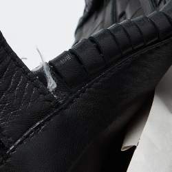 Pre Owned Prada Black Woven Leather Shopper Tote