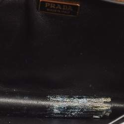 Prada Black/Brown Leather Cahier Shoulder Bag