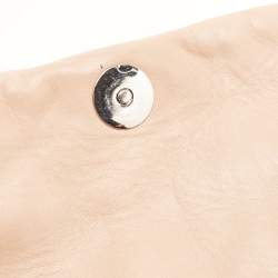 مملوكة مسبقًا Prada Beige Gaufre Leather Logo Flap Chain Shoulder Bag