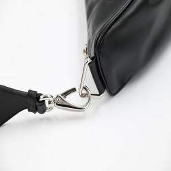 Pre Owned Prada Black Leather Triangle Bag