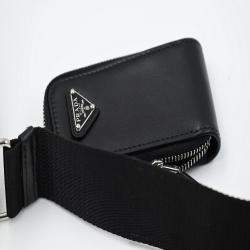 Pre Owned Prada Black Leather Triangle Bag