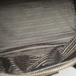 Pre Owned Prada Black Leather Medium Twin Pocket Double Handle Tote