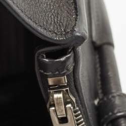 Pre Owned Prada Black Leather Medium Twin Pocket Double Handle Tote