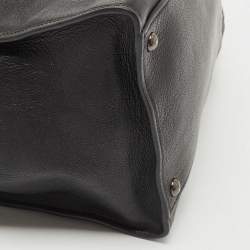 Pre Owned Prada Black Leather Medium Twin Pocket Double Handle Tote