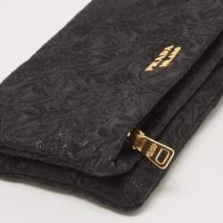 Prada Black Wool Foldover Clutch