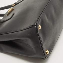 Pre Owned Prada Black Saffiano Lux Leather Small Galleria Tote