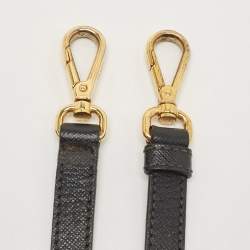 Pre Owned Prada Black Saffiano Lux Leather Small Galleria Tote