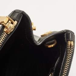 Pre Owned Prada Black Saffiano Lux Leather Small Galleria Tote