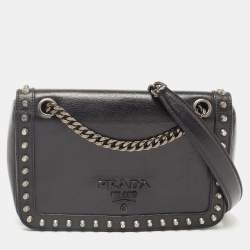 PRADA Pattina Tessuto Leather Crossbody - Designer Closet