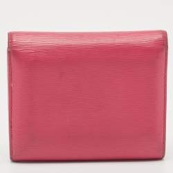 Prada Pink Move Leather Logo Trifold Wallet