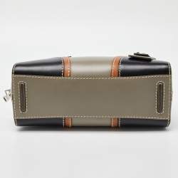 Pre Owned Prada Tricolor Bauletto Vitello Leather Satchel