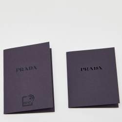 Prada Grey Saffiano Metal Leather Flap French Wallet