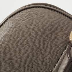 Pre Owned Prada Grey Saffiano Lux Leather Dome Satchel