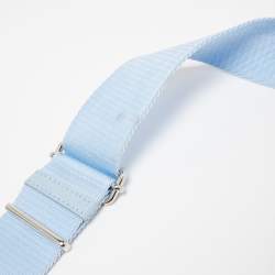 Pre Owned Prada Blue Saffiano Leather Mini Galleria Open Tote