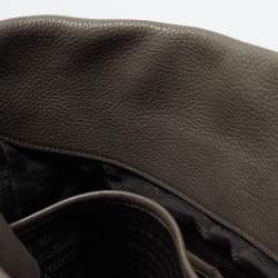 Pre Owned Prada Dark Grey Vitello Diano Leather Shopper Tote