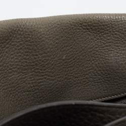 Pre Owned Prada Dark Grey Vitello Diano Leather Shopper Tote