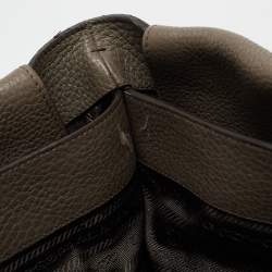 Pre Owned Prada Dark Grey Vitello Diano Leather Shopper Tote