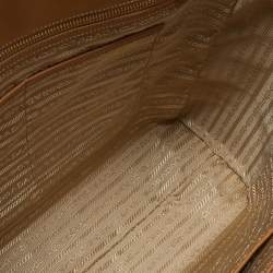 Pre Owned Prada Tan Saffiano Lux Leather Open Tote