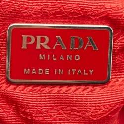 Pre Owned Prada Red Tessuto Nylon City Tote