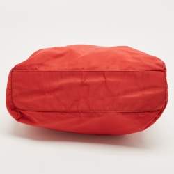 Pre Owned Prada Red Tessuto Nylon City Tote