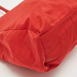 Pre Owned Prada Red Tessuto Nylon City Tote