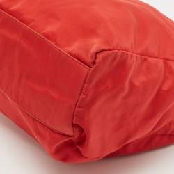 Pre Owned Prada Red Tessuto Nylon City Tote