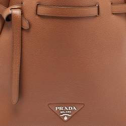 Prada Brown Leather Flou Dynamique Tote