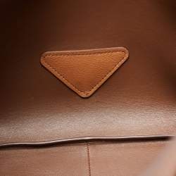 Prada Brown Leather Flou Dynamique Tote