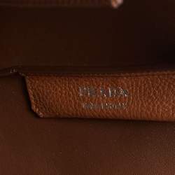 Prada Brown Leather Flou Dynamique Tote