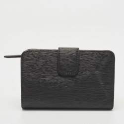 Pre Owned Prada Black Vitello Move Leather French Compact Wallet