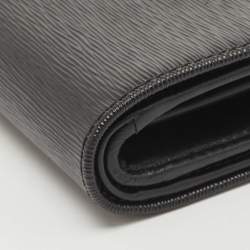 Pre Owned Prada Black Vitello Move Leather French Compact Wallet