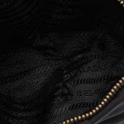 Prada Black Pleated Nylon Wristlet Clutch