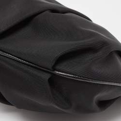 Prada Black Pleated Nylon Wristlet Clutch
