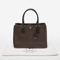 Pre Owned حقيبة يد توتس برادا غاردينيرز جلد سافيانو بيج متوسطة