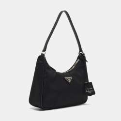 Pre Owned Prada Black Nylon Mini Re-Edition 2005 Shoulder Bag