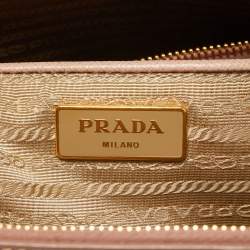 Prada Old Rose Saffiano Leather Medium Galleria Double Zip Tote