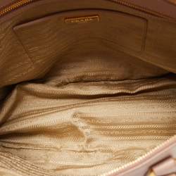 Prada Old Rose Saffiano Leather Medium Galleria Double Zip Tote