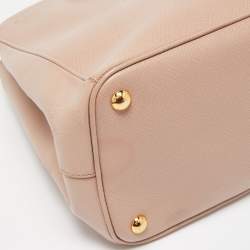 Prada Old Rose Saffiano Leather Medium Galleria Double Zip Tote